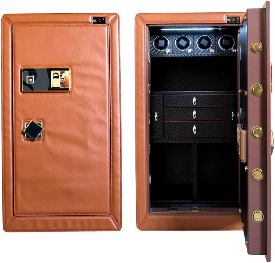 MOMODESIGNS Home storage watch winder safe box fingerprint password Strongbox for Automatic watch and Jewelry LUXURY gift