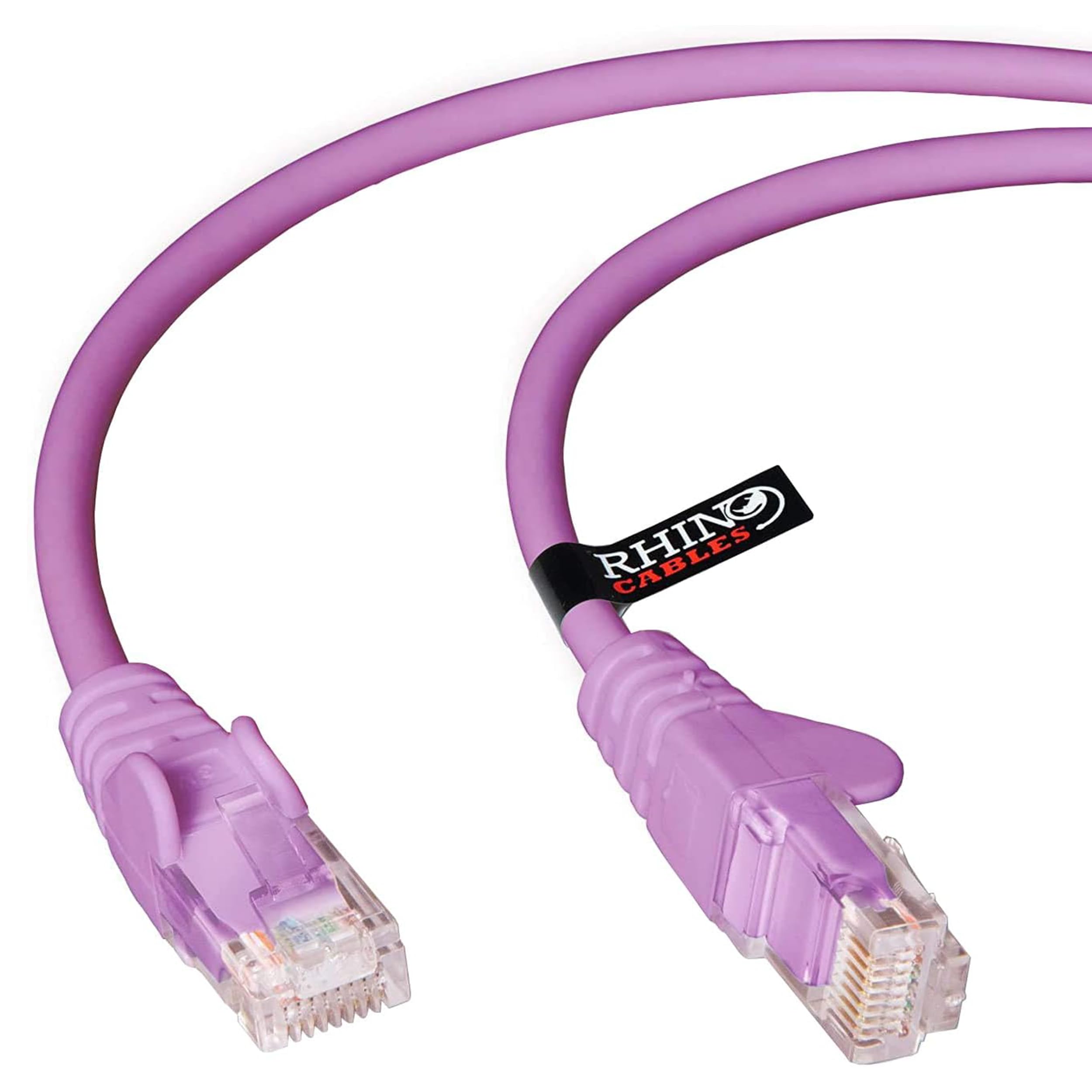 rhinocables CAT 5e High-Speed Ethernet Cable - Reliable LAN Network RJ45 Cable for Fast Internet & Data Transfer | Durable WiFi Broadband Cable for Gaming & Streaming, (3m, Purple, Pack of 1)