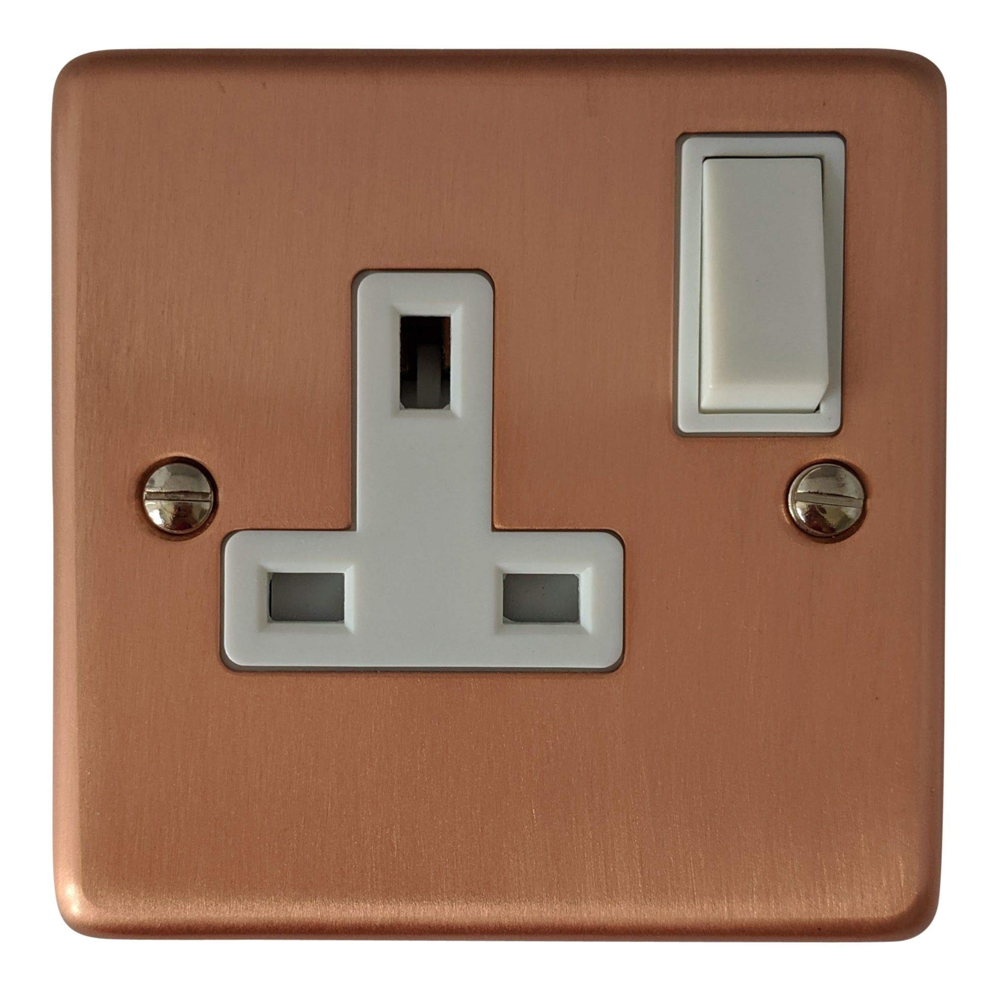 G&H CRG10B Standard Plate Rose Gold 2 Gang Double 13A Switched Plug