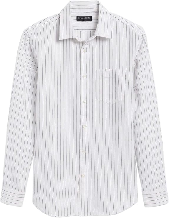 Banana Republic Mens 530111 SlimFit Linen Blend Button Down Shirt
