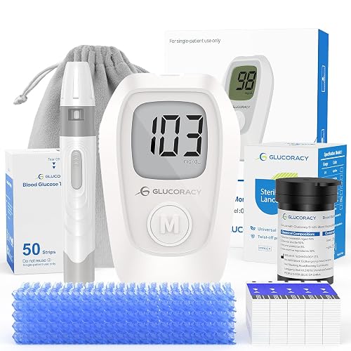 Glucoracy G-425 Glucose Monitor Kit, Blood Sugar Monitor with Glucose ...