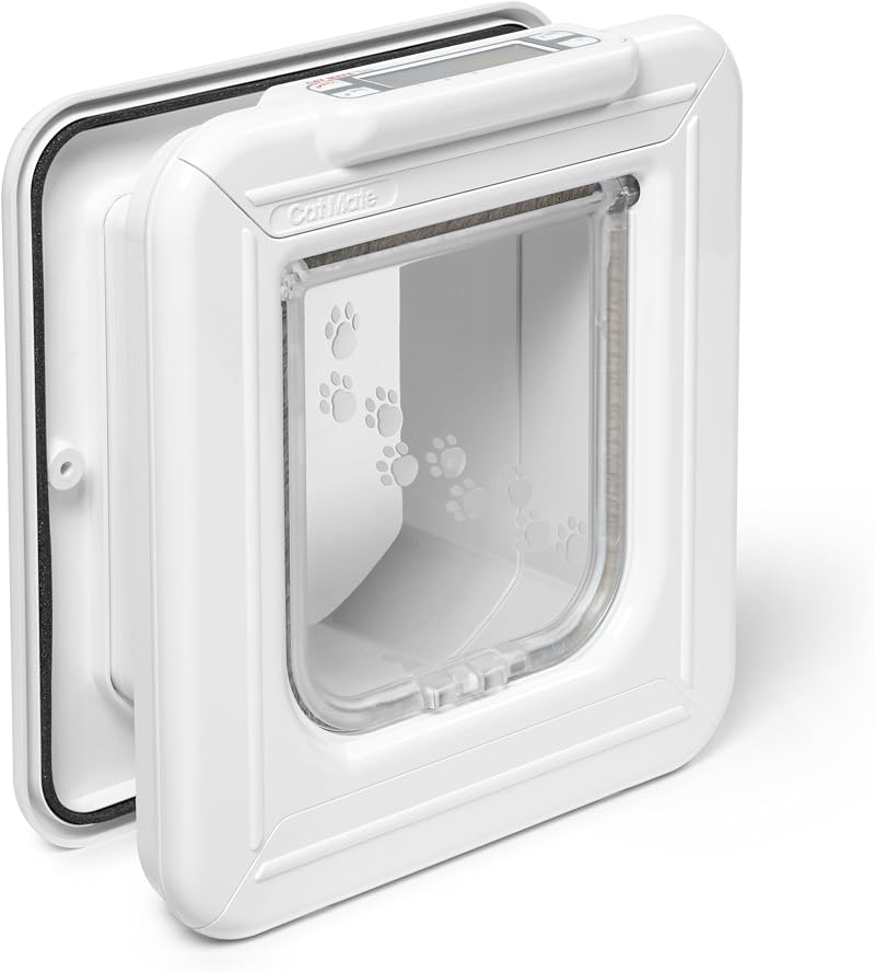 Cat Mate Elite Microchip Cat Flap with Digital Timer LCD Display 355