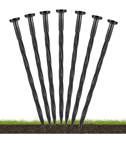 GEEWAY Lot De 16 Piquets De Tente En Plastique De 22,9 Cm