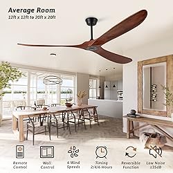 Chriari 60'' Ceiling Fan With Remote and Wall