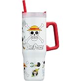 Get Trend One Piece Tumbler with Handle and Straw 32 oz, Keeps Hot 8 Hrs, Cold 12H &amp; Ice 42H, BPA-Free Insulated Stainless Steel Water Bottle, Travel Mug, Anime Gifts (Multi One Piece)