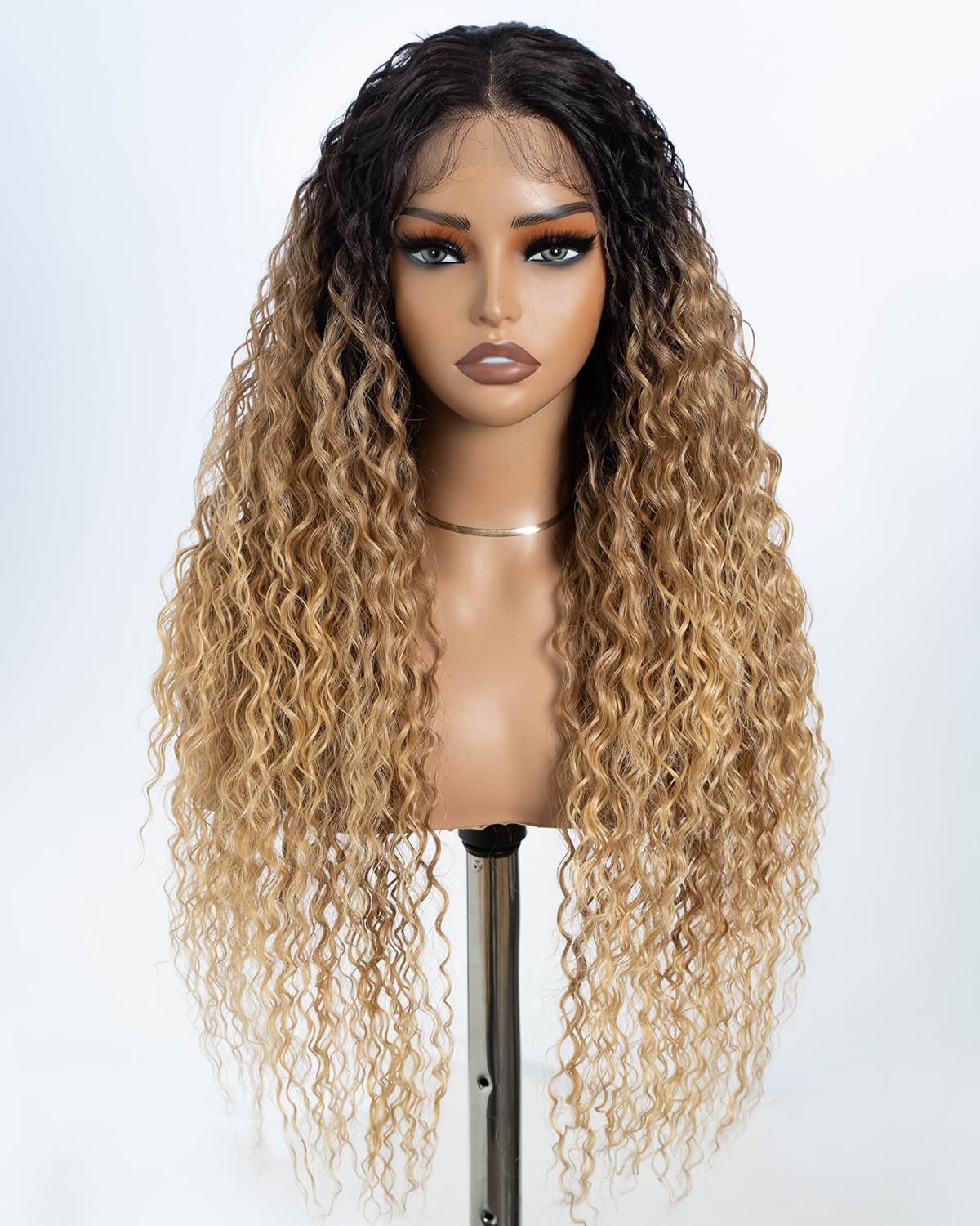 Style Icon Lace Front Wig 28 Inches Curly Synthetic Baby Hair Wigs For Women Heat Resistant Fiber โ image 1