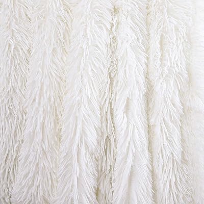 Buy Junovo Super Soft Shaggy Longfur Faux Fur Blanket Fuzzy Throw Blanket For Bed Fluffy Cozy Plush Light Blanket Washable Warm Furry Throw Blanket For Couch Sofa Chair Home Decor 50x60 Cream