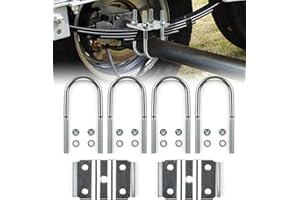 Aupar Heavy Duty Trailer U Bolt Kit for 5,200-7,000 lb Trailer Axle | 3" Round Axles | 7" Long U Bolt