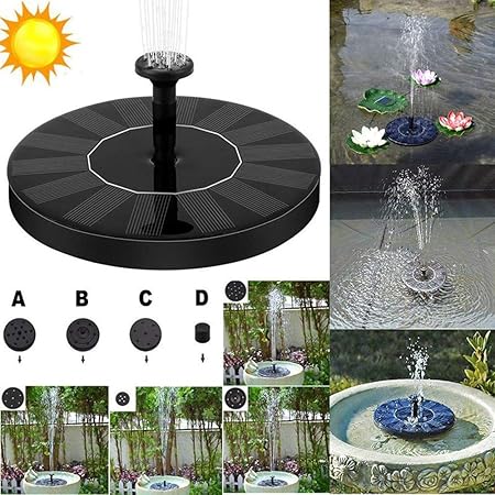 Solar Springbrunnen Solar Teichpumpe Solar Wasserpumpe Solarpumpen Schwimmender Fontane Pumpe Fur Gartenteich Garten Springbrunnen Dekoration Fur Gartenteich Vogelbad Fisch Behalter Pool Amazon De Garten