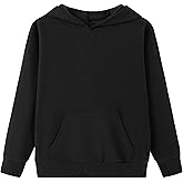 UMELOK Kids Solid Classic Hoodies Soft Sweatshirt for Boys and Girls (8-16 Years)