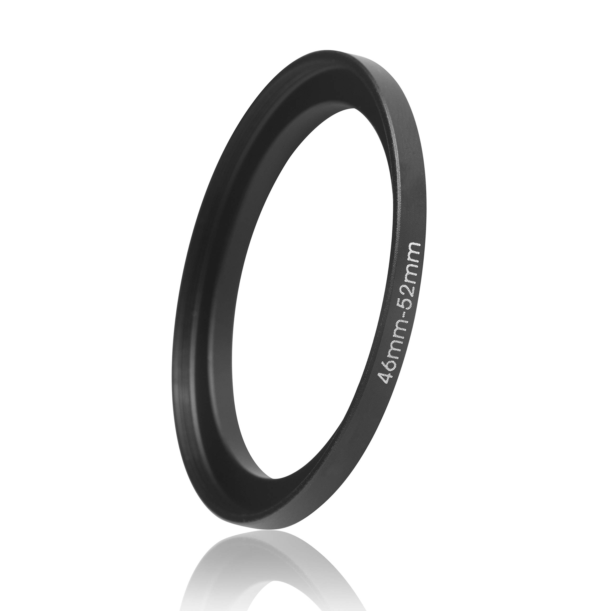 Ares Foto® Step-Up Lens Adapter Ring for Filters, Made of CNC Machined Metal with Matte Black Electroplated Finish (46mm – 52mm)
