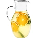 Simax Glass Pitcher With Spout, 1.5 Quart Borosilicate Glass Pitchers With Handle, Made in Europe Glass Water, Cocktail, Margarita, Sangria Pitcher