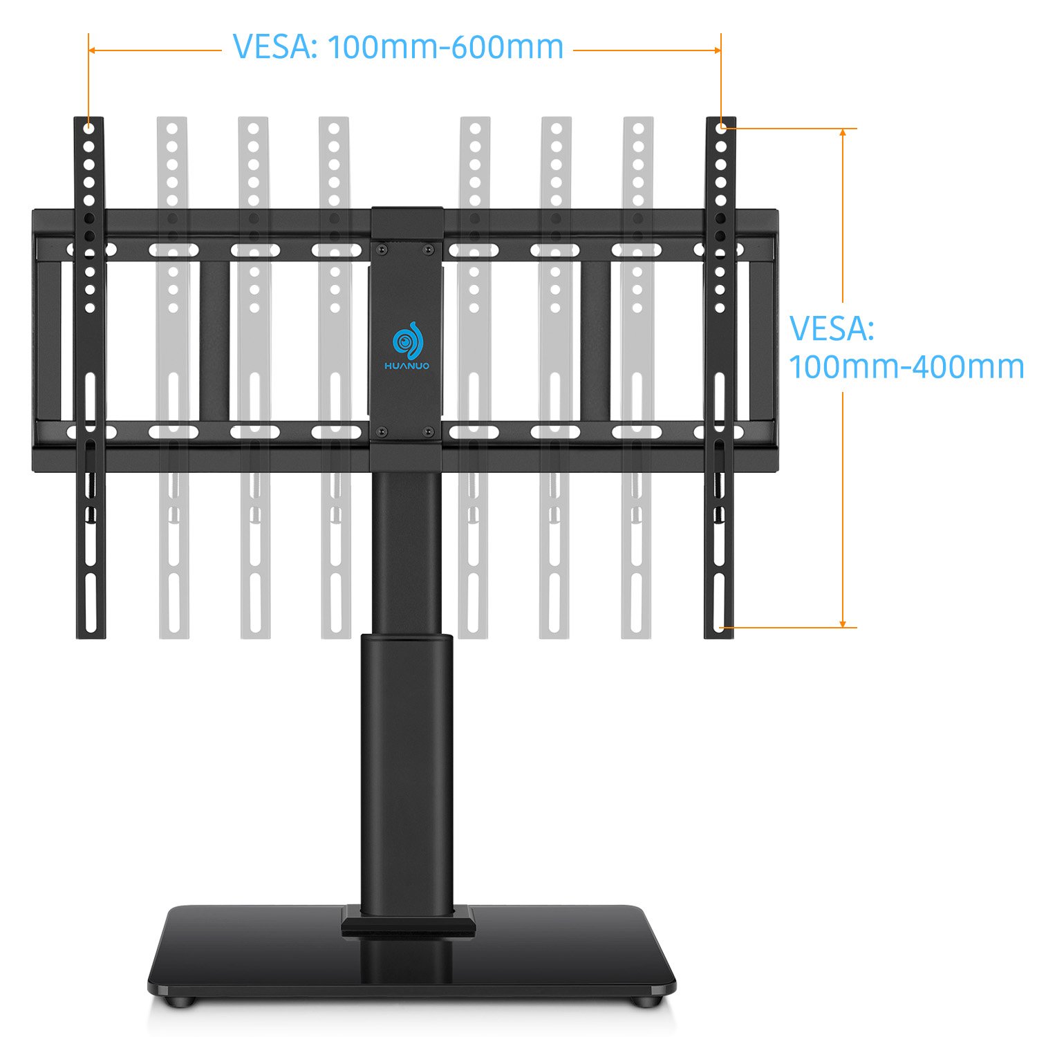 HUANUO Table Top Swivel TV Stand Packer Fan Cave