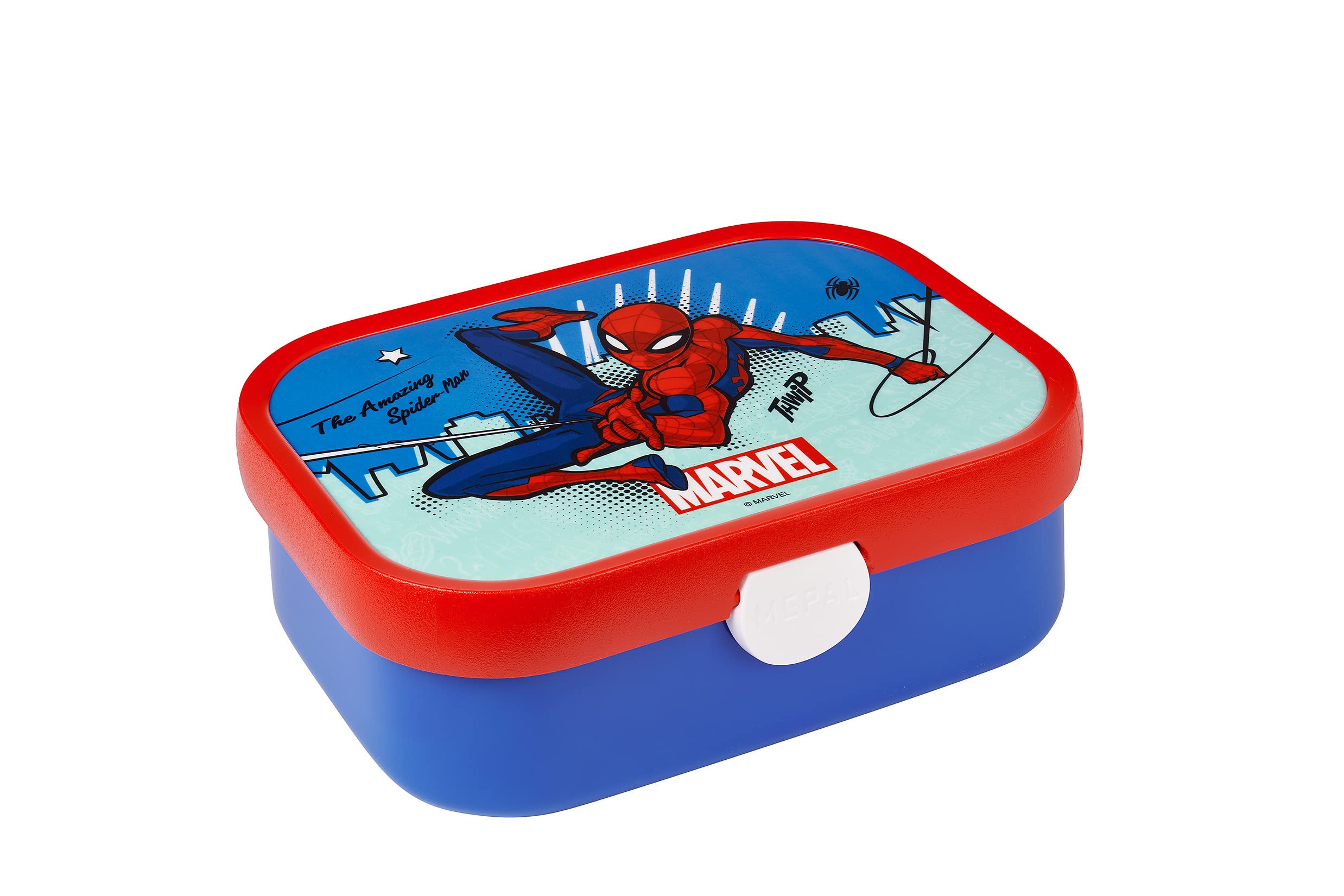 Mepal - Lunch Box Campus - Bento Box For Children - Box With Bento Compartment & Fork - Box With Clip Closure - Dishwasher Safe & BPA-free - 750 ml - Spiderman