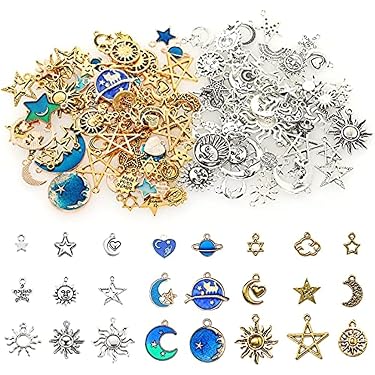 Charmed Craft Wish Upon A Star Charm – Yellow Crystal Silver Plated Bead For Bracelets, Necklaces, DIY Jewelry - View #9