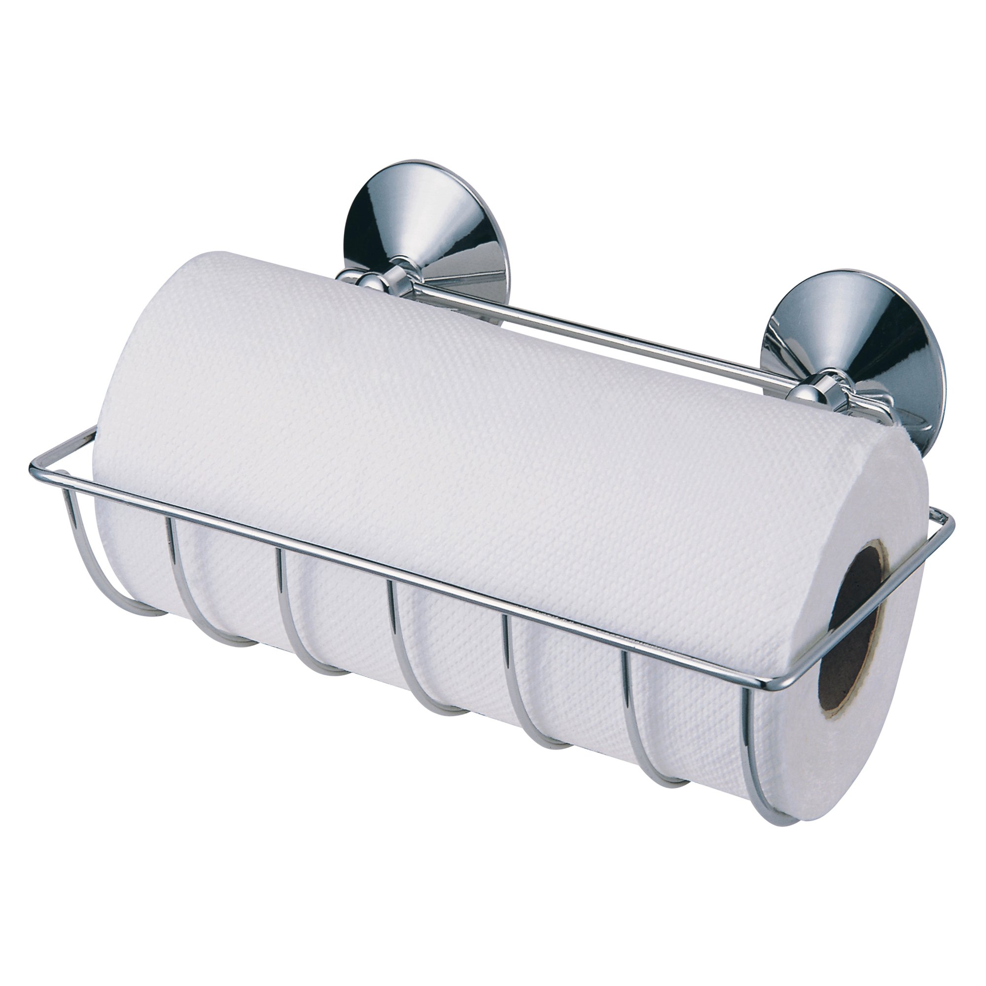 MSV Paper Holder with Super Strong Suction Pad, Silver