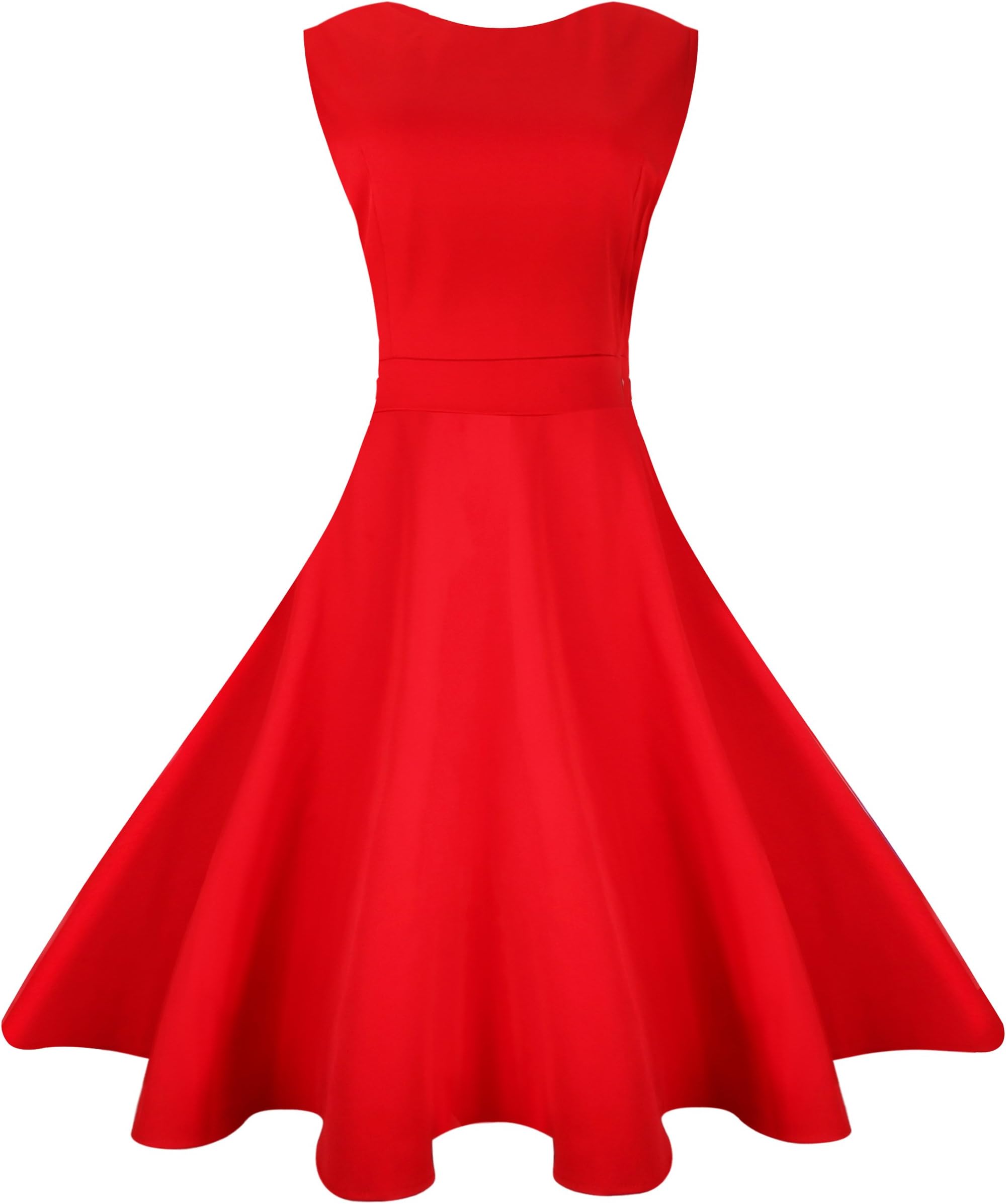 MaggieX Boat Neck 1950's Retro Dresses for Women (L, Q001-16)