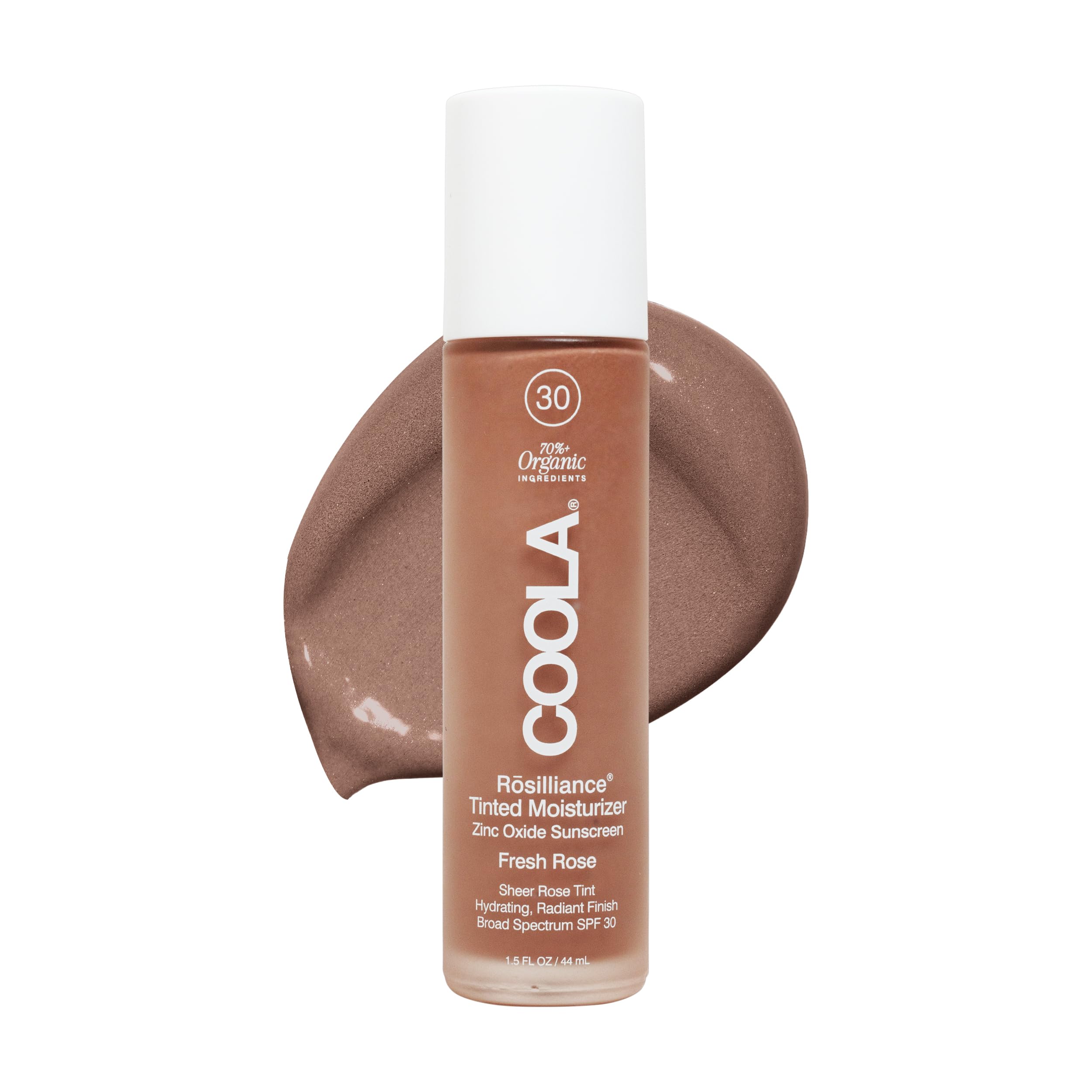 Photo 1 of COOLA Organic Rosilliance BB Cream with SPF 30, Tinted Moisturizer Sunscreen & Foundation, Dermatologist Tested, Fresh Rose, 1.5 Fl Oz