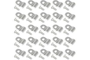 SUPERFASTRACING 50pcs 3/16" Stainless Steel Brake Line Clamp & Screw Street Rod Truck Dune Buggy