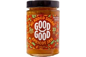 GOOD GOOD Apricot Jam - No Added Sugar - Low Calorie - Gluten Free and Vegan - Diabetic and Keto Friendly - 12oz / 330g (Pack of 1)