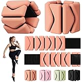 Wrist Weights, Wrist and Ankle Weights for Women, Adjustable 2LB Wearable Silicone Weighted Bangles(1LBs Each), Fits for Yoga, Pilates, Home Gym, Dance, Swimming, Jogging, Cardio, Strength Training, Set of 2
