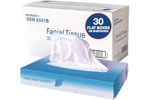 GEN FOUR TWO GEN Facial Tissue, 2-Ply, White, Flat Box, 100 Sheets/Box, 30 Boxes/Carton
