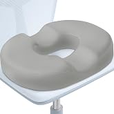 BlissTrends Donut Pillow Seat Cushion, Memory Foam Lifting Cushions | Donut Chair Cushions for Postpartum Pregnancy &amp; Hemorrhoids,Tailbone Pain Relief Cushion for Office&amp;Home Chairs (Light Gray)