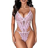 Avidlove Sexy Lingerie for Women Lace Teddy Bodysuit One Piece Lingerie