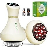 Electric Lymphatic Drainage Massager, Handheld Body Sculpting Machine for Legs, Arms, Belly & Body Massage, Anti Cellulite Massage Tool with Red-Light, 9-Level Heat & Vibration for Relaxation