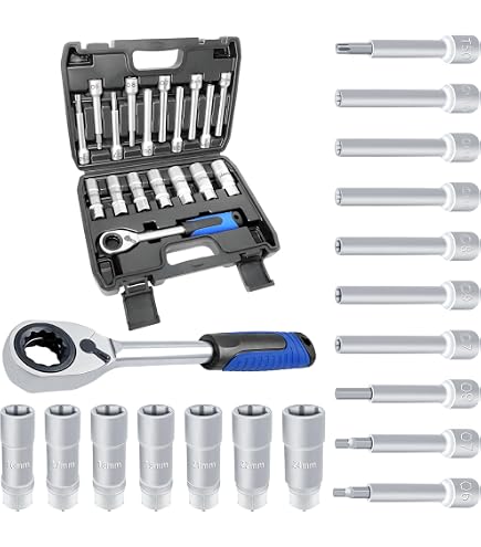 CTA Tools 7522 Doppel-D-Stecknuss Mit Schlitz – 6 X 8 Mm, Für Stoßdämpfer & Federbeinservice