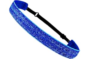 QRZMEDU Sparkly Glitter Headbands Sports, Elastic Softball Glitter Sports Stretchy Headband, Softball Headbands