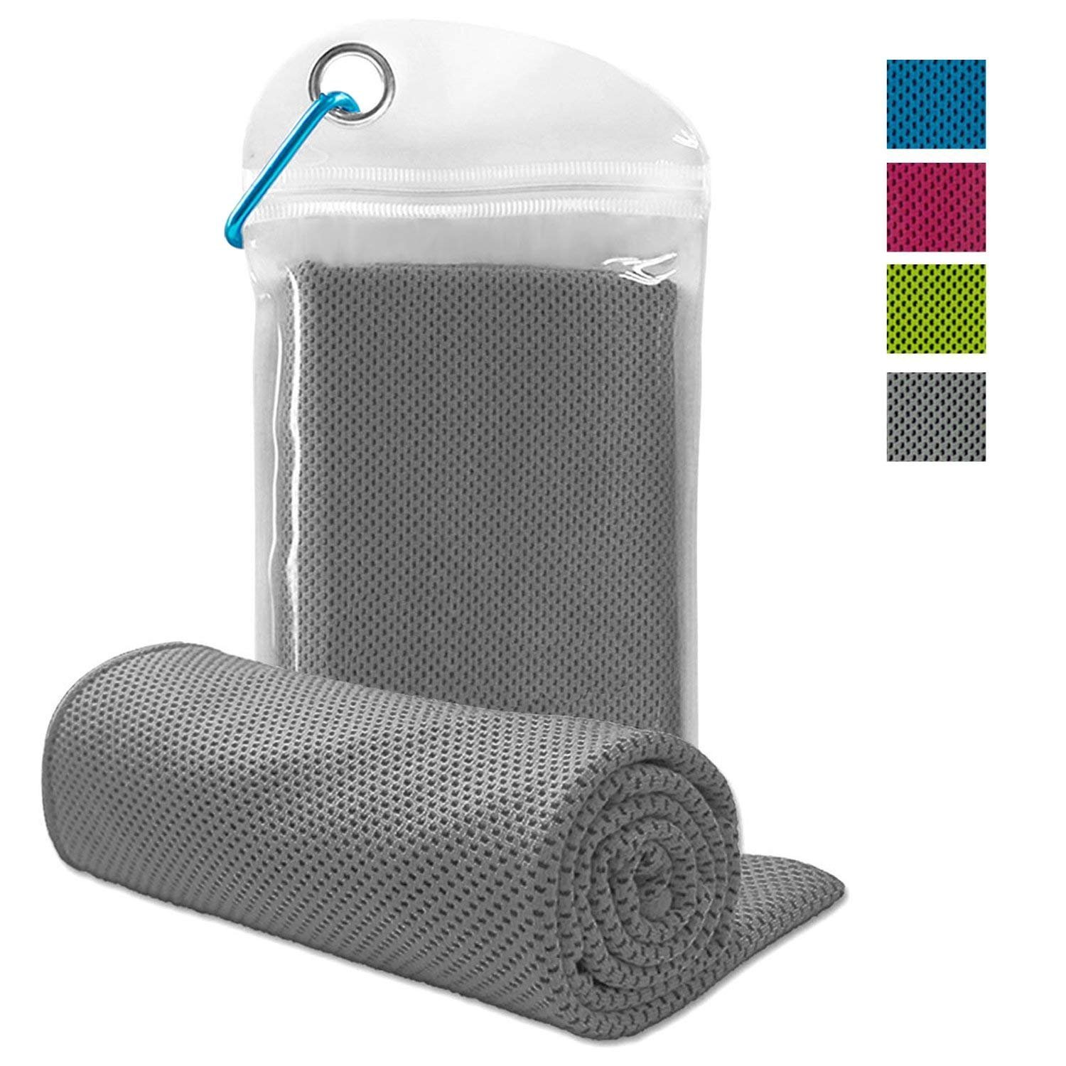 LENPOW Cooling Towel Ice Cold Scarf Chilling Neck Wrap Ultimate Microfiber Bandana Evaporative Chilly Extra Soft washcloth washrag for Sport workout gym fitness Yoga Golf Travel Instant Cooling Relief