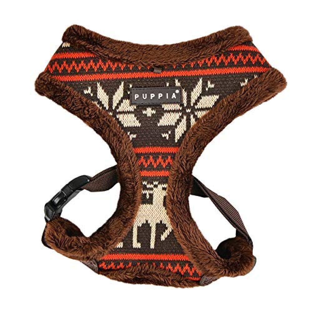 Puppia PASD-HA1655-BR-M Prancer Harness for Dogs, M, Brown