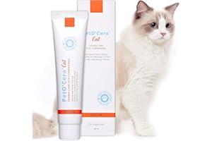 BREEZYTAIL PetO'CERA Cat Cream - Hair Loss & Itch Relief for Hot Spots, Rashes, Allergies & Dry Skin - Soothing Moisturizer for Paws, Face & Body - pH Balanced & Lick-Safe Formula for Cats, 1.35 oz/40ml