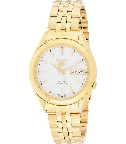 Amazon.com: Seiko Men's SNKK76 Gold Plated Stainless Steel Analog