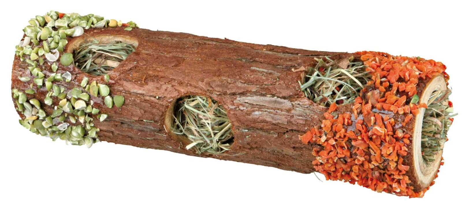 Trixie 60770 Natural Snack Tube Tunnel with Hay Filling, for Small Rodents & Rabbits (Hibiscus Blossoms, 20 cm/25g)