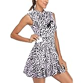 Tanst Sky Women's Golf Dress with Shorts Zip Up Quick Dry Sleeveless Pockets Tennis Workout Dresses