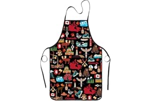 Canadia Souvenirs Gifts Cooking Apron for Women Men Canadian Gifts Kitchen Apron Funny Aprons Travel Trip Souvenirs Gift