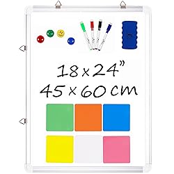 Whiteboard Set - 24 x 18 in Dry Erase Board with 1