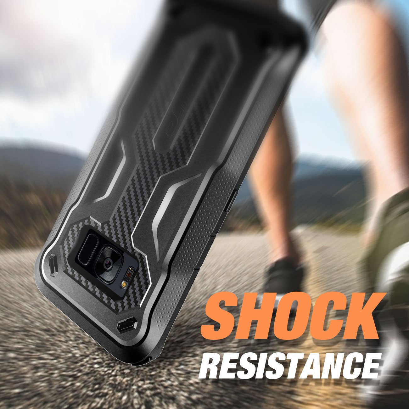 Galaxy S8 Rugged Case, eSamcore Samsung Galaxy S8 Slim Protective Case with Heavy Duty holster [Without Built in screen protector] 5.8 Inch [2017 Release] [BLACK]