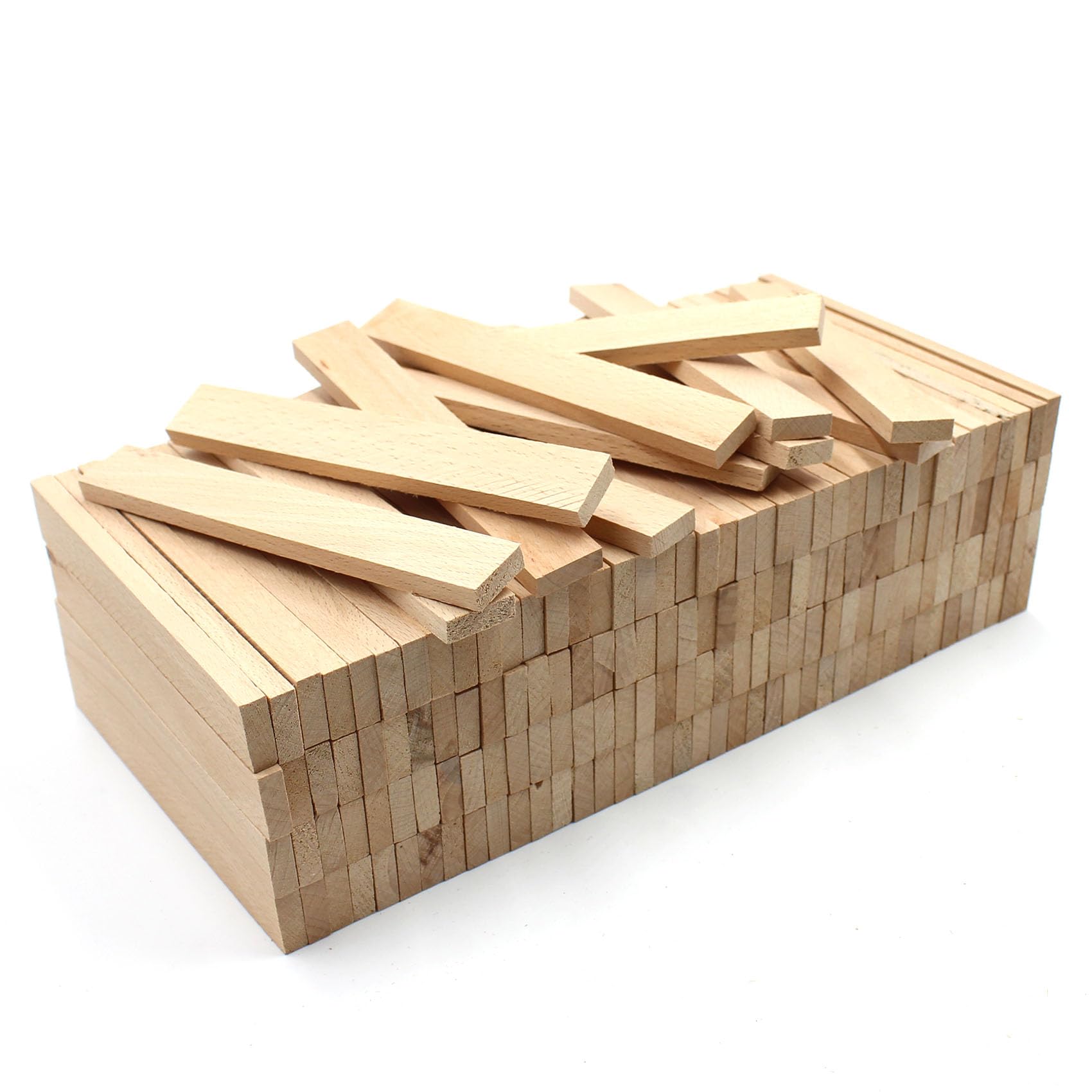 VmG-Store Oak Wood 80 x Rectangular Prism 22 x 8 x 160 mm Wooden Strips for Crafts Craft Sticks