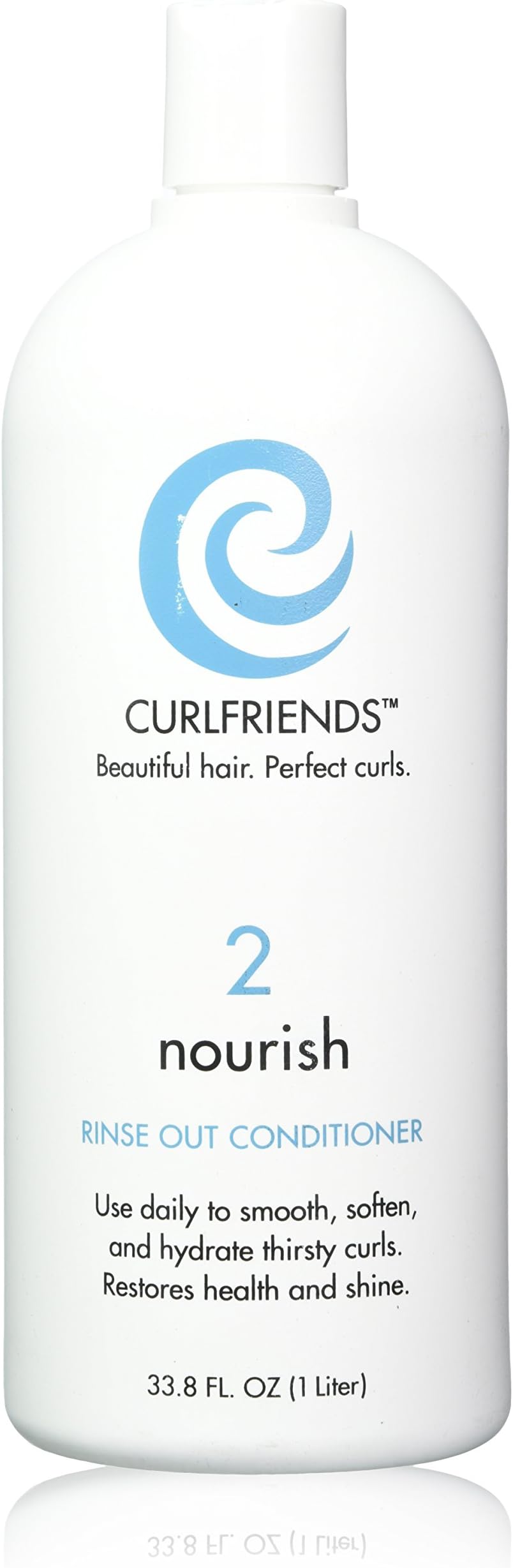 CurlFriends Nourish Rinse Out Conditioner Block Frizz Instantly, Totally Eliminate Tangles, Best Curly Hair Conditioner, Great Detangler for Kids, Liter