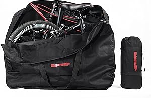 SUNELFFY Folding Bike Bag 20-Inch Bicycle Carrying Case for Travel - Portable Transport Bag for Car, Train, and Air Travel