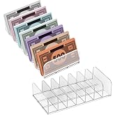 Money Tray Compatible with Monopoly,2Packs Acrylic | 7 Slots,Clear Acrylic Money Organizer, Banker Tray Compatible with Monopoly Accessories(Trays Only)