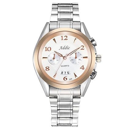 Analogue Silver Dial Mens Watch -MW31