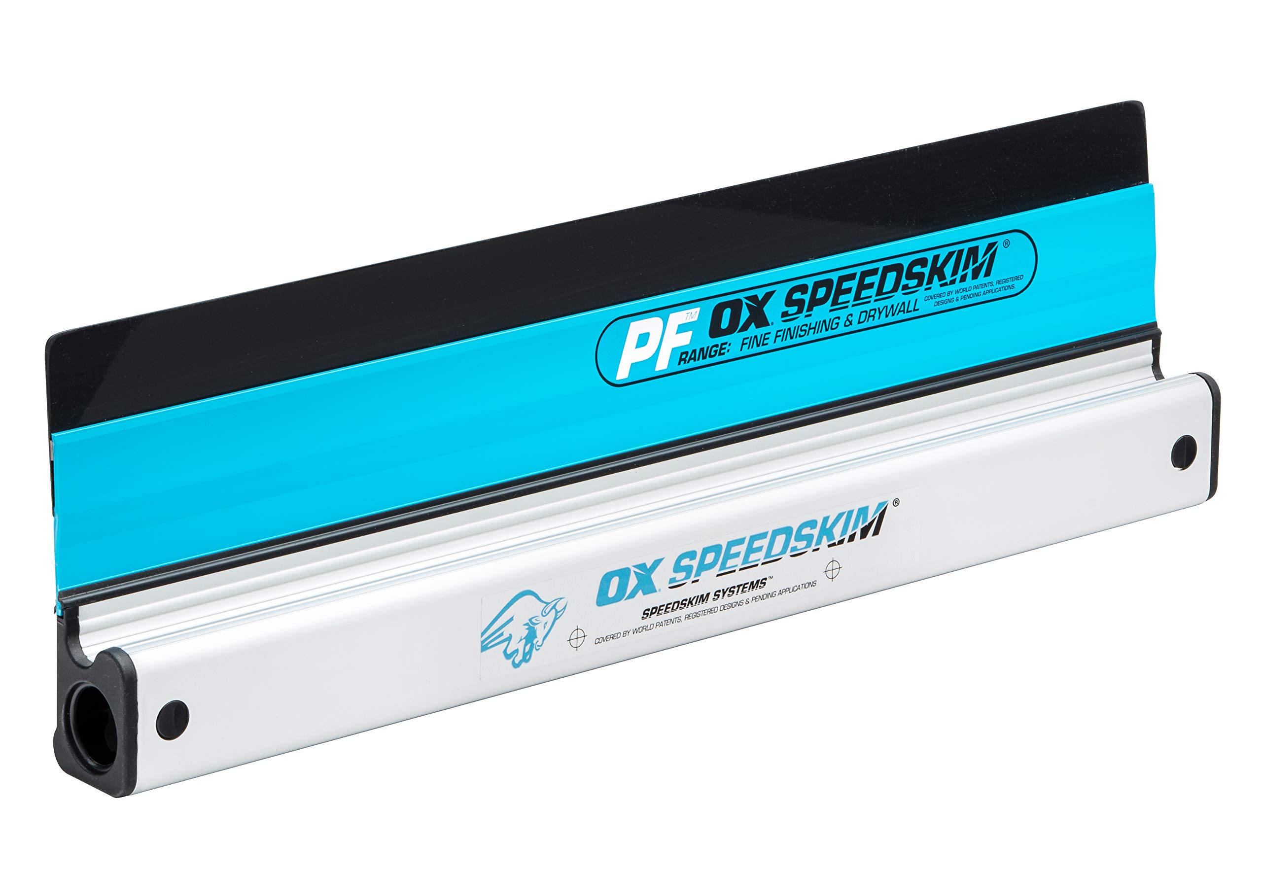 OX Speedskim Plaster Skimming Finishing Rule - PF450mm I Plastic Flexible Blade & Extruded Aluminium Handle