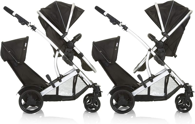 Passeggino Fratellare per Neonato e Bambino, Duett 2 Black Forest