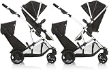 hauck Duett 2 Black Baby & Toddler Tandem Pushchair with Raincovers view 6