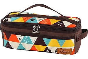 DZOTMYN Chnrong Camping Travel Cooking Utensils Organizer Travel Bag Portable Pouch Bag for BBQ Camp Cookware Kitchen Pattern