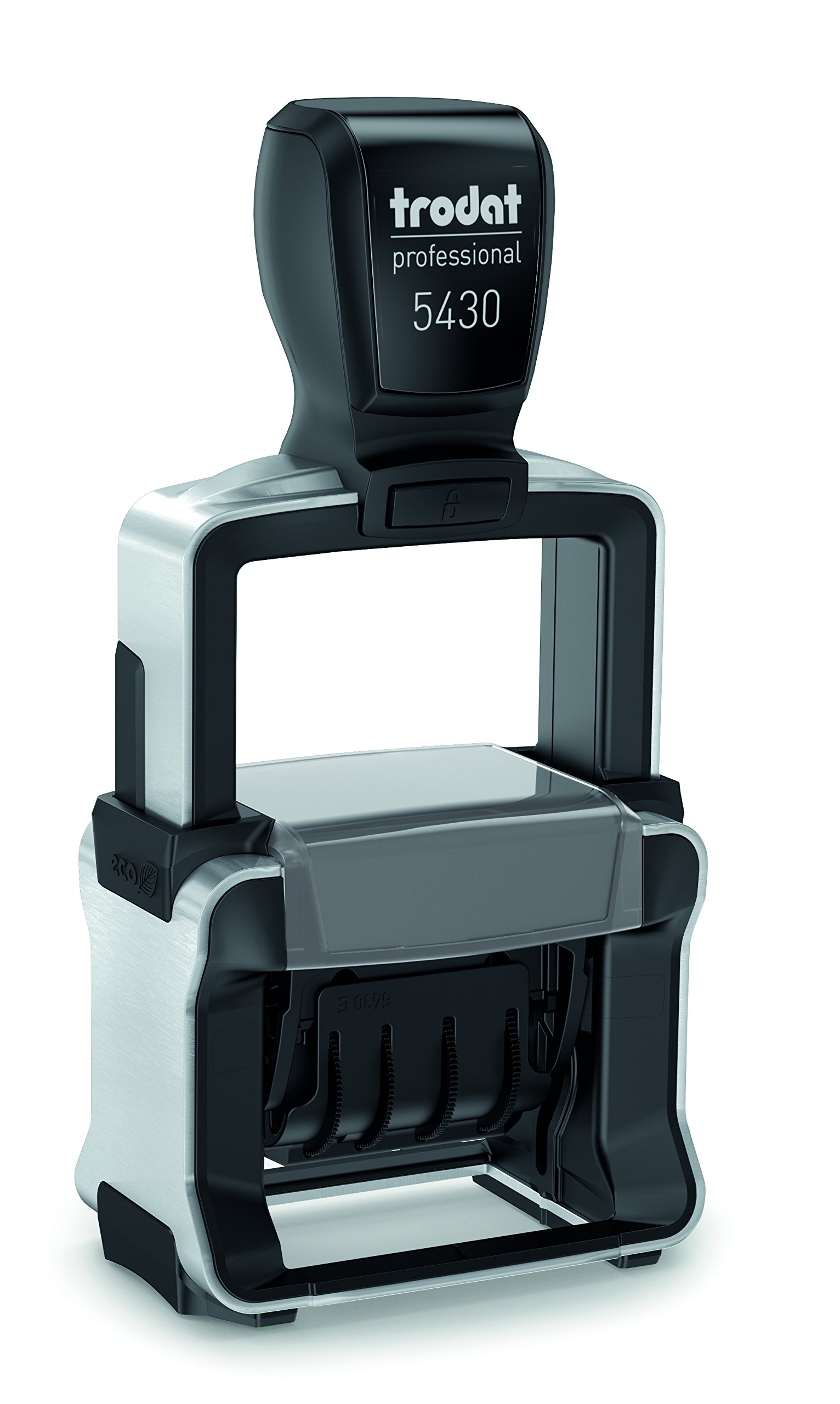 Trodat Professional Date Stamp 5430/L, Self-Inking, Eingegang - Payered - Gebuch, Blue/Red, Medium